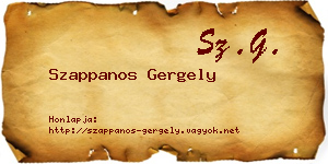 Szappanos Gergely névjegykártya